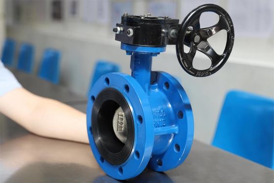Dn300 1mpa Handwheel Nodular Cast Iron Flanged Butterfly Valve High Performance