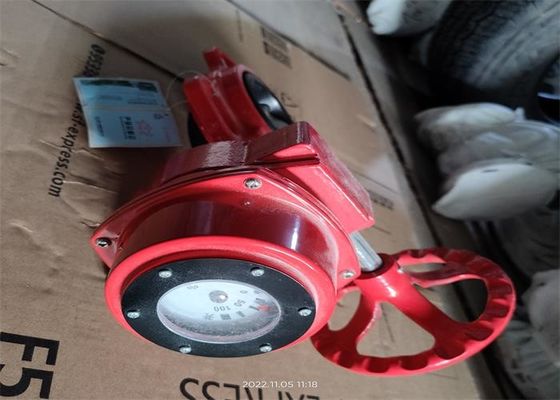 Signal Wafer Butterfly Gear Worm Power Fire Protection Valves Red Color
